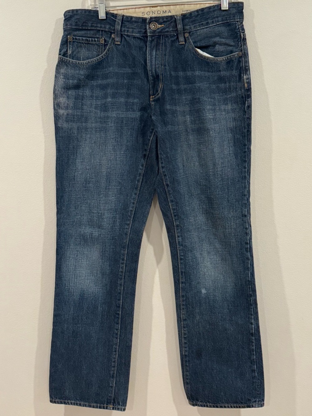 Sonoma Goods for Life Men’s 32x32 Blue Jeans Stretch Denim Straight Fit Pants
